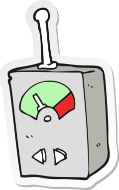 Bir insan tarafından çizilmiş bilimsel bir karikatür çıkartması.