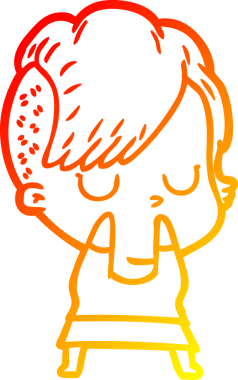 Bir insan tarafından çizilmiş bir karikatür kadın çizimi