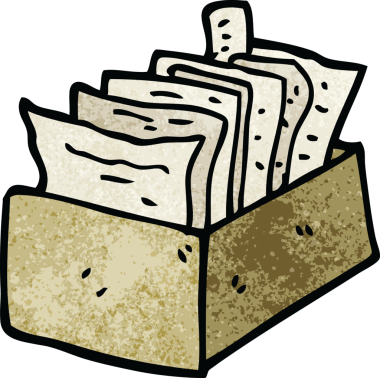 Bir insan tarafından çizilmiş dosyaların karalama kutusu.