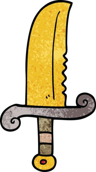 Bir insan tarafından çizilmiş mücevherli bir kılıç.