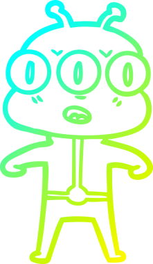 Bir insan tarafından çizilmiş üç gözlü bir karikatür çizimi.