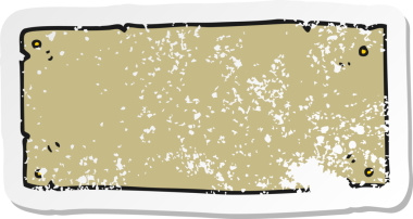 Bir insan tarafından çizilmiş bir çizgi filmin gerilimli çıkartması.