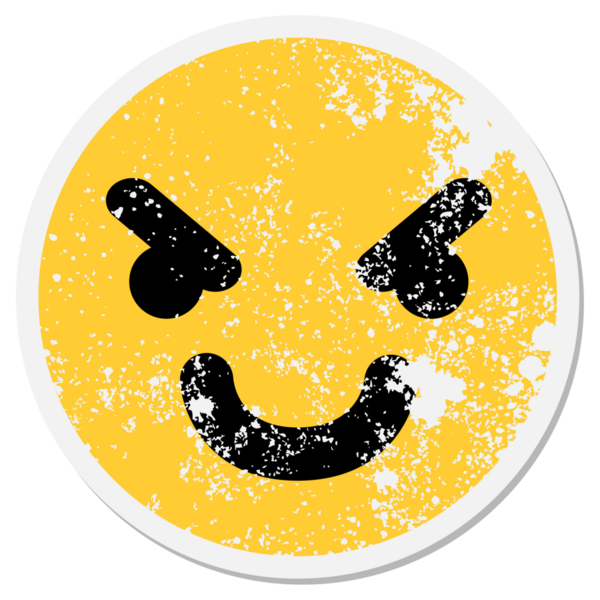 Bir insan tarafından çizilmiş kötü yüz çemberi.