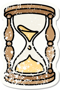 Bir insan tarafından çizilmiş geleneksel bir saat camı dövmesi.