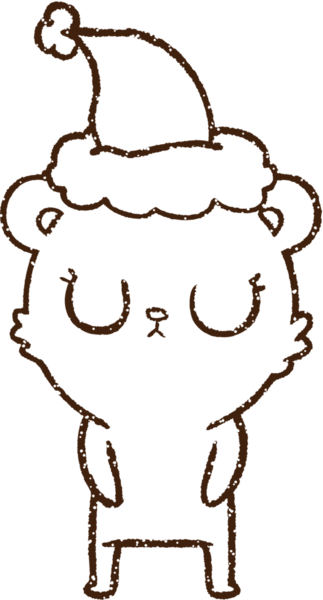 Bir insan tarafından çizilmiş Noel Ayısı Kömürü