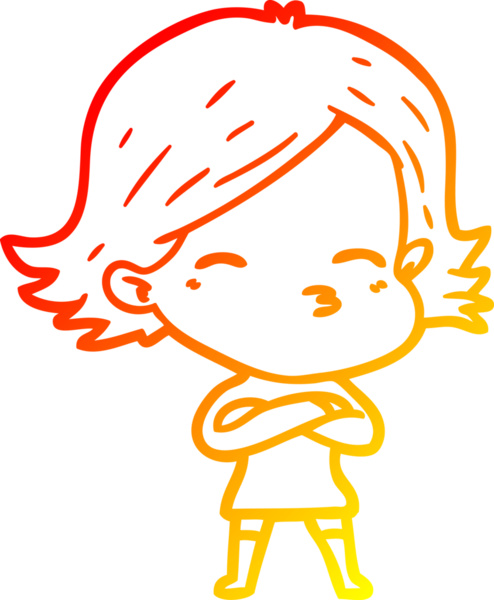 Bir insan tarafından çizilmiş bir karikatür kadın çizimi