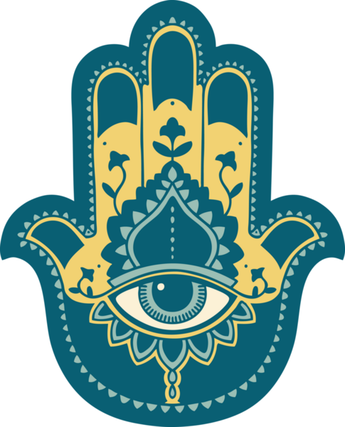 Bir insan tarafından çizilmiş bir hamza ikonik dövme şekli