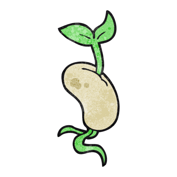 Bir insan tarafından çizilmiş el yapımı çizgi film tohumu.