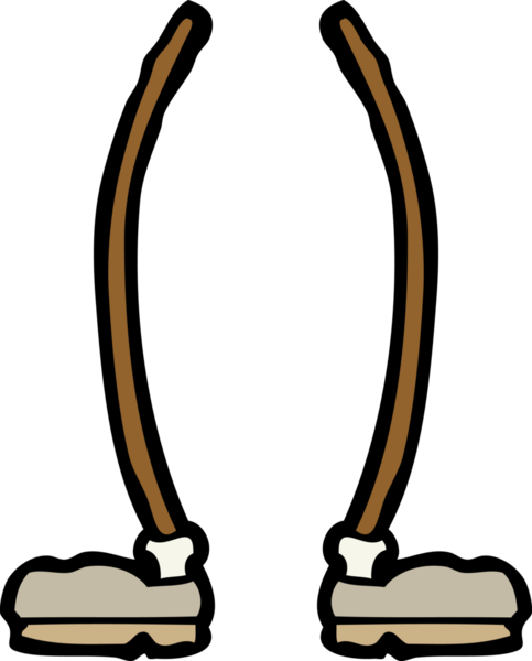 bir insan tarafından çizilmiş karikatür bacakları