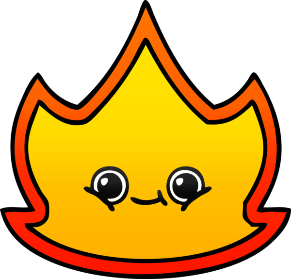 Bir insanın çizdiği ateşin gölgeli çizgi filmi.