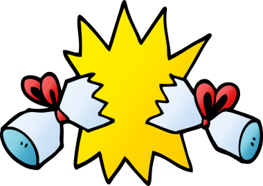 Bir insan tarafından çizilmiş karikatür krakeri.