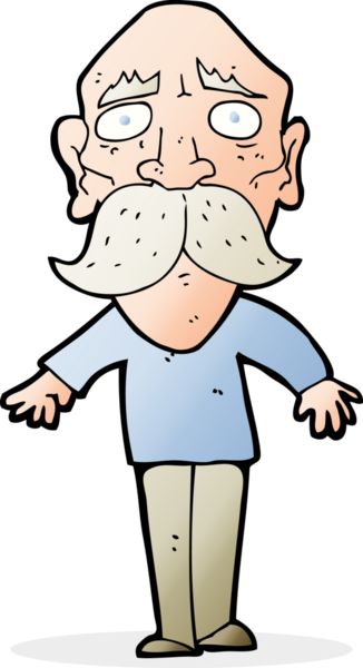 bir insan tarafından çizilmiş üzgün yaşlı adam çizgi filmi