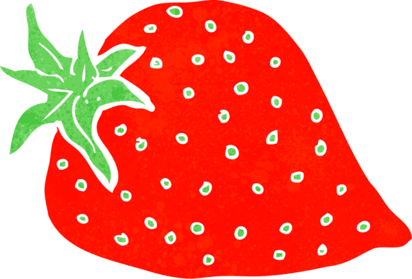 Bir insan tarafından çizilmiş çilek çizgi filmi.