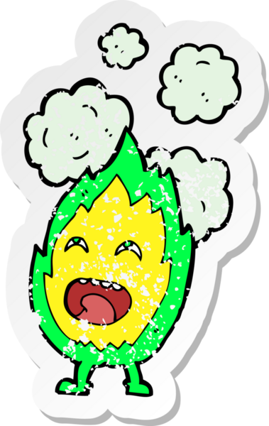 Bir insan tarafından çizilmiş bir çizgi film karakterinin gerilimli yapıştırması.