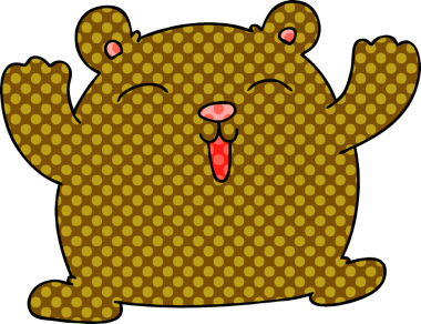 Bir insan tarafından çizilmiş komik bir çizgi film.