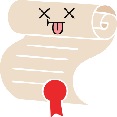 Bir insan tarafından çizilen sözleşmenin düz renkli retro karikatürü