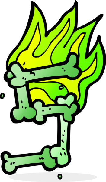 Bir insan tarafından çizilmiş bir cadılar bayramı kemik numarası.