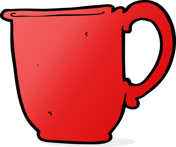 Bir insan tarafından çizilmiş karikatür kupası.