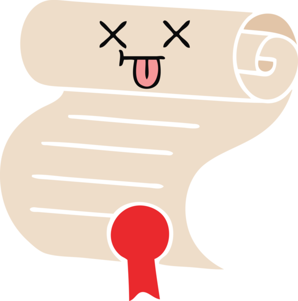 Bir insan tarafından çizilen sözleşmenin düz renkli retro karikatürü