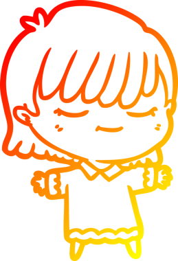 Bir insan tarafından çizilmiş bir karikatür kadın çizimi