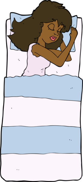 Bir insan tarafından çizilmiş uyuyan kadın çizgi filmi.