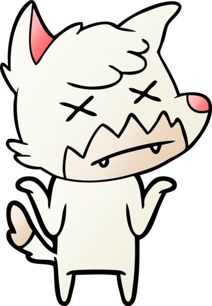 Bir insan tarafından çizilmiş ölü tilki çizgi filmi