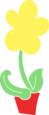 Bir insan tarafından çizilmiş şirin düz renkli karikatür.