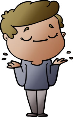 Bir insan tarafından çizilmiş barışçıl bir adam.