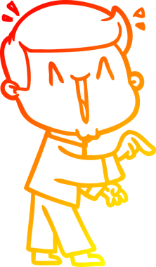 Bir insan tarafından çizilmiş, heyecanlı bir çizgi film çizimi.