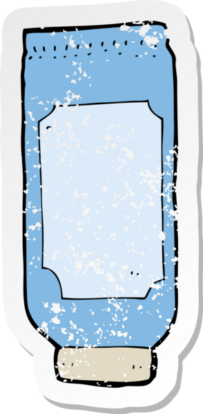 Bir insan tarafından çizilmiş bir çizgi film losyonunun gerilimli yapıştırması.