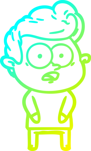 Bir insan tarafından çizilmiş soğuk çizgi çizgi film karakteri.