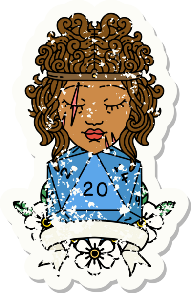 Retro Dövme Tarzı İnsan Barbarlığı Bir insan tarafından çizilmiş 20 zar ile