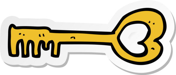 Bir insan tarafından çizilmiş kalp şeklindeki bir karikatür çıkartması.