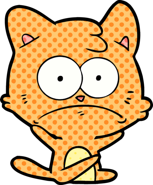 bir insan tarafından çizilmiş sinirli bir kedi.