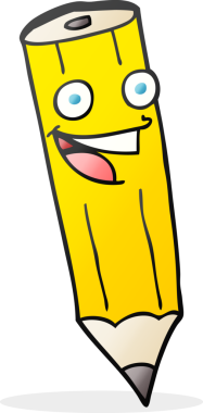 Bir insan tarafından çizilmiş mutlu karikatür çizimi