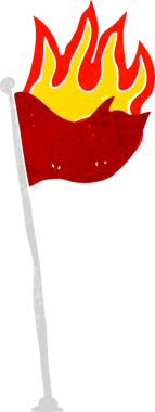 Bir insan tarafından çizilmiş karikatür bayrağı