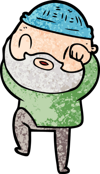 Bir insan tarafından çizilmiş sakallı bir adam.