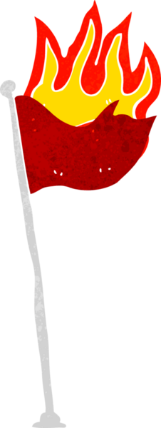 Bir insan tarafından çizilmiş karikatür bayrağı