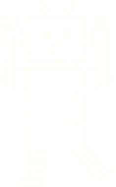Bir insan tarafından çizilen robot tebeşiri.