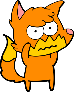 Bir insan tarafından çizilmiş bir tilki.