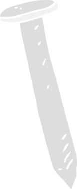 Bir insan tarafından çizilen çivinin düz renk çizimi