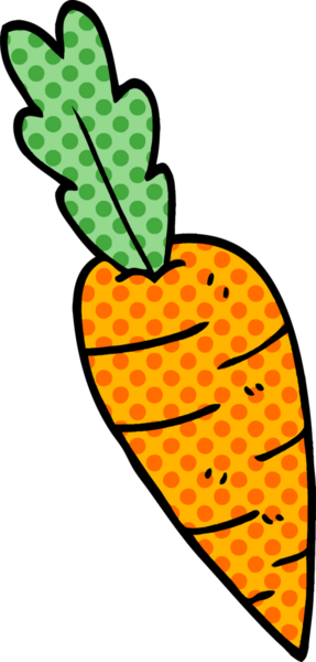 Bir insan tarafından çizilmiş karalama havuçları.