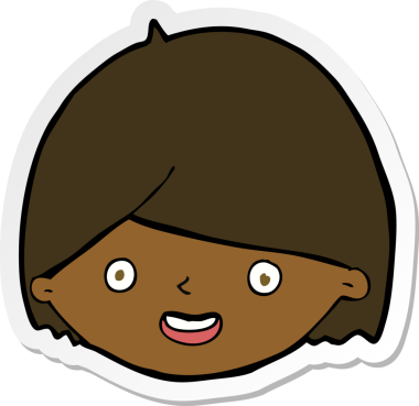 Bir insan tarafından çizilmiş gülen surat çıkartması.