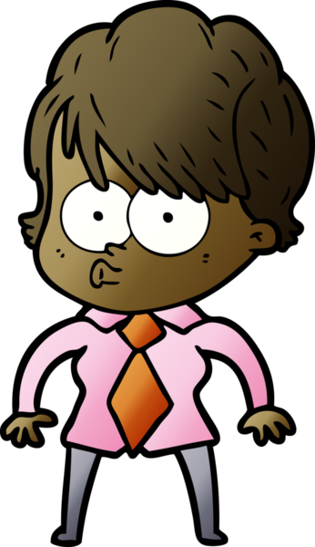 Bir insan tarafından çizilmiş karikatür kadın.