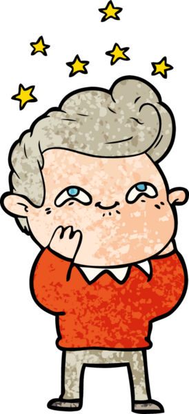 Bir insan tarafından çizilmiş heyecanlı bir çizgi film.