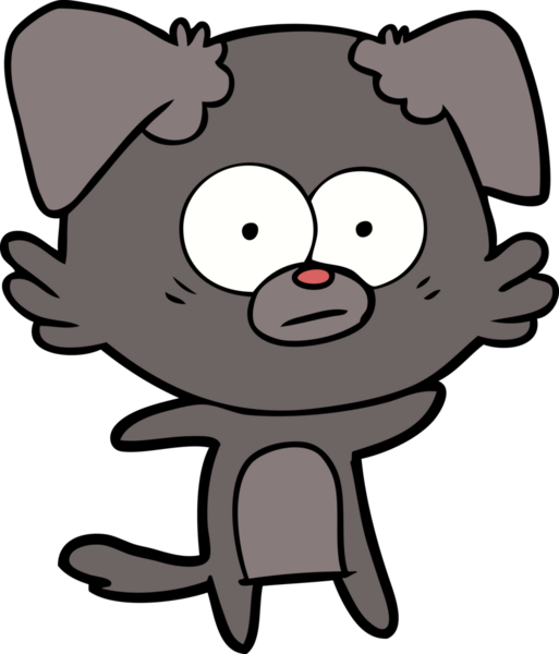 Bir insan tarafından çizilmiş sinirli köpek çizgi filmi.