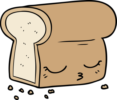 Bir insan tarafından çizilmiş bir somun ekmek.