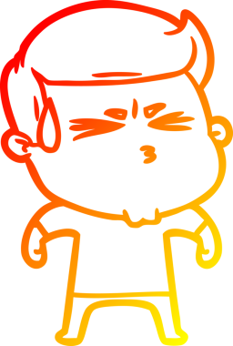 Bir insan tarafından çizilmiş karikatür çizimi.