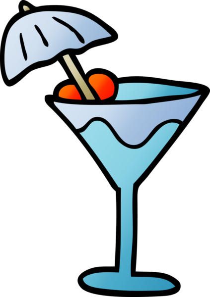 Bir insan tarafından çizilmiş martini içeceği.