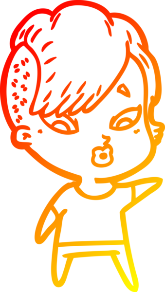 Bir çizgi film karakteri, bir insan tarafından çizilmiş bir kızı şaşırttı.